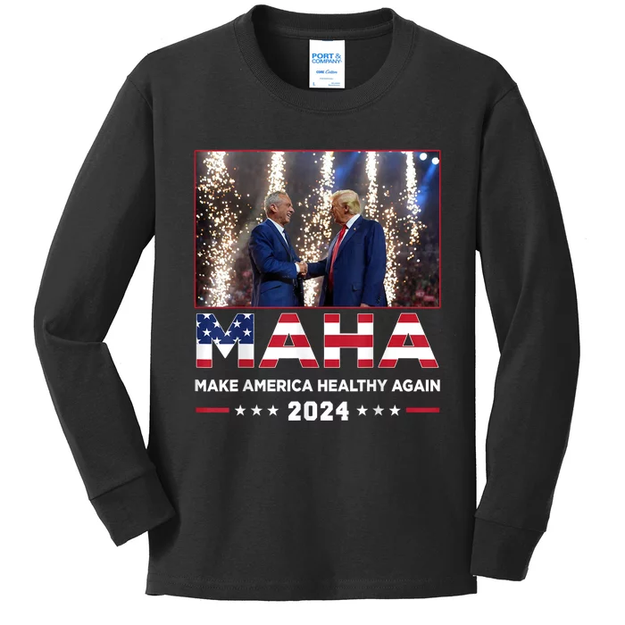 Maha Make America Healthy Again Trump Vance Kennedy 2024 Kids Long Sleeve Shirt