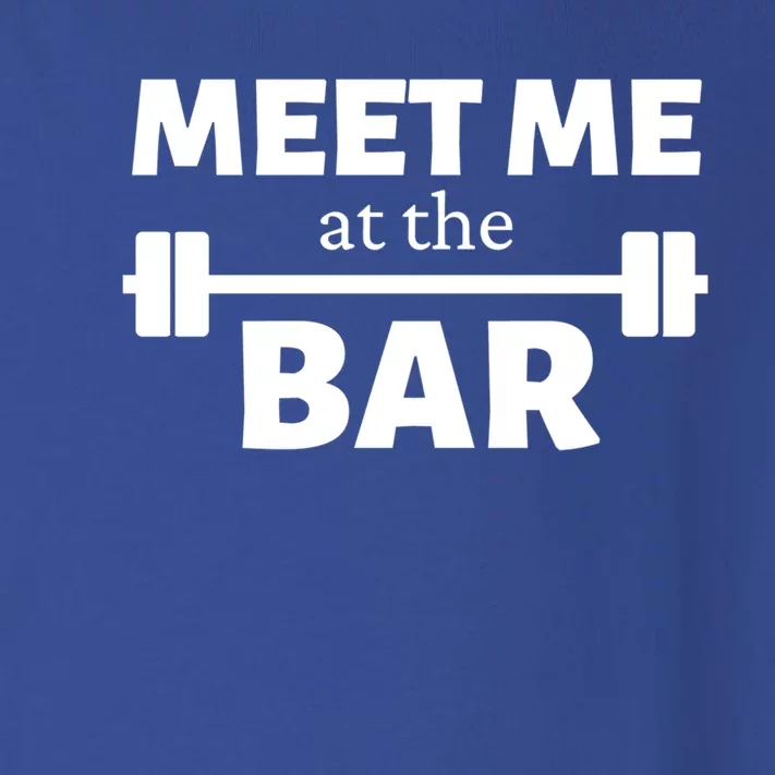 Meet Me At The Bar Gym Pun Funny Workout Fitness Athletes Gift Toddler Long Sleeve Shirt