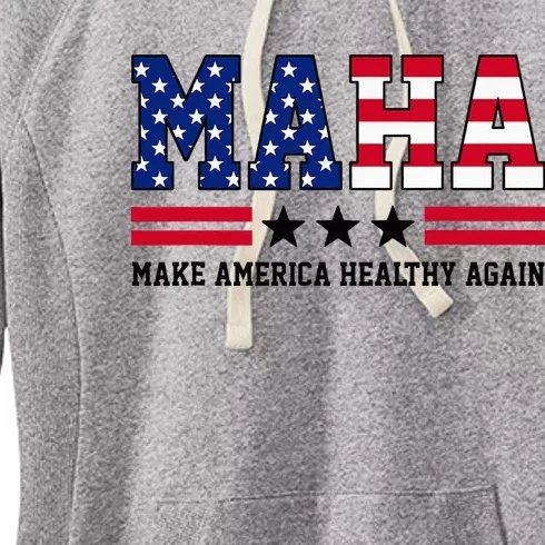 Maha Make America Healthy Again Us Patriotic Women's Fleece Hoodie