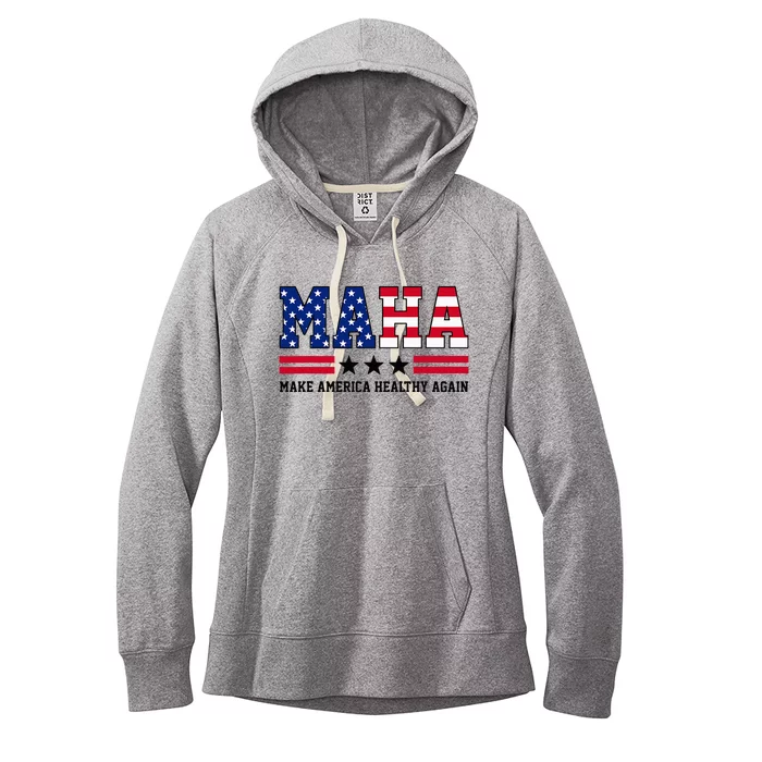 Maha Make America Healthy Again Us Patriotic Women's Fleece Hoodie