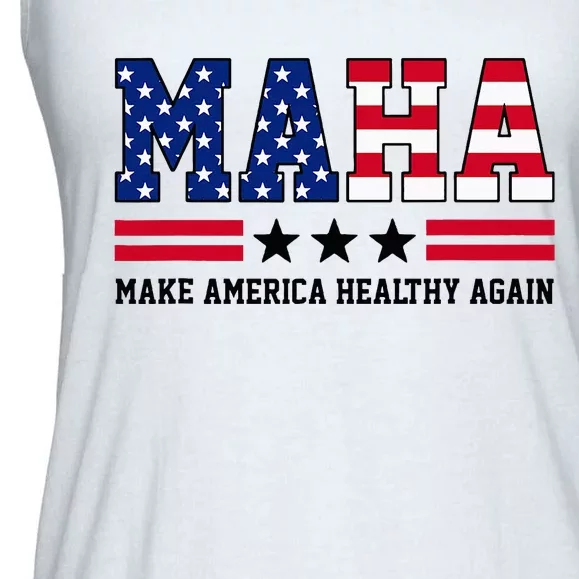 Maha Make America Healthy Again Us Patriotic Ladies Essential Flowy Tank