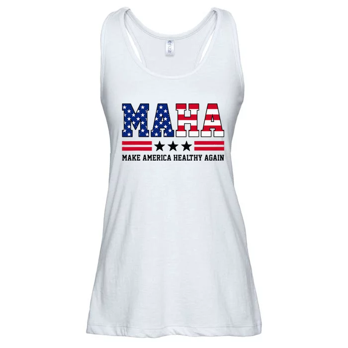 Maha Make America Healthy Again Us Patriotic Ladies Essential Flowy Tank