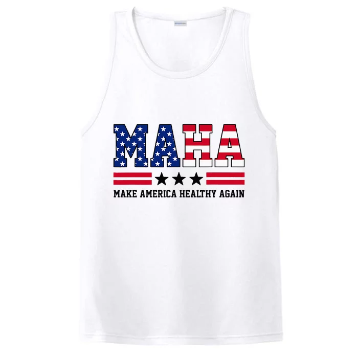 Maha Make America Healthy Again Us Patriotic Performance Tank