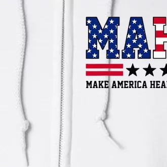 Maha Make America Healthy Again Us Patriotic Full Zip Hoodie