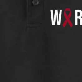 Multiple Myeloma Awareness Burgundy Ribbon Warrior Dry Zone Grid Performance Polo