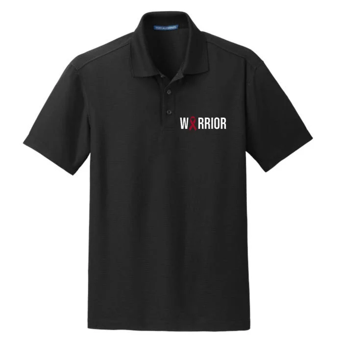 Multiple Myeloma Awareness Burgundy Ribbon Warrior Dry Zone Grid Performance Polo