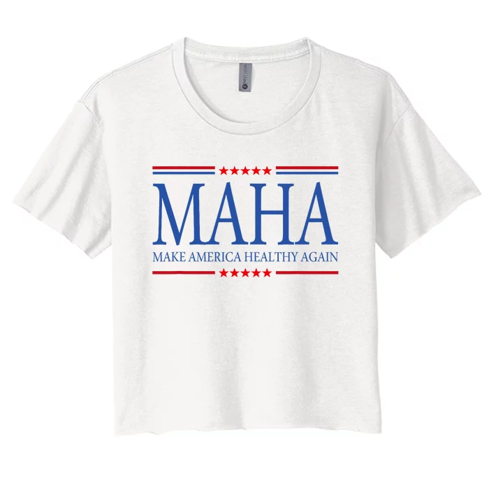 Maha Make America Healthy Women's Crop Top Tee