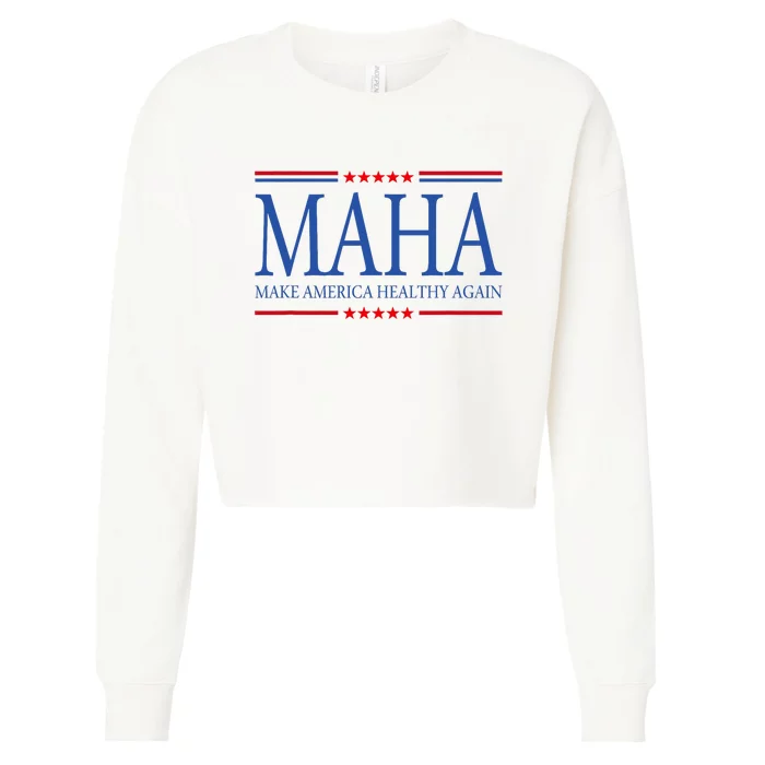 Maha Make America Healthy Cropped Pullover Crew