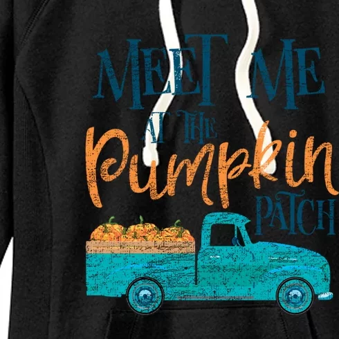 Meet Me At The Pumpkin Patch Cool Gift Women's Fleece Hoodie