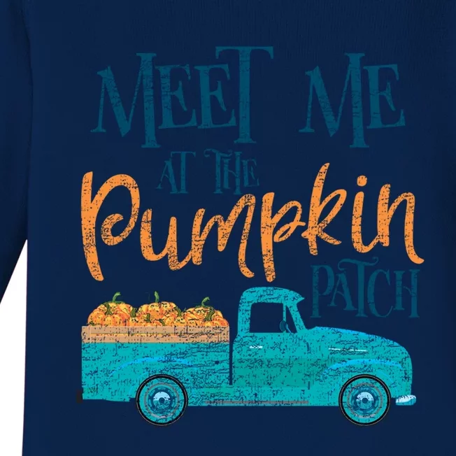 Meet Me At The Pumpkin Patch Cool Gift Baby Long Sleeve Bodysuit