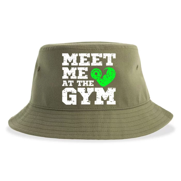 Meet Me At The Gym Funny Gym Quote Fitness Lovers Workout Gift Sustainable Bucket Hat