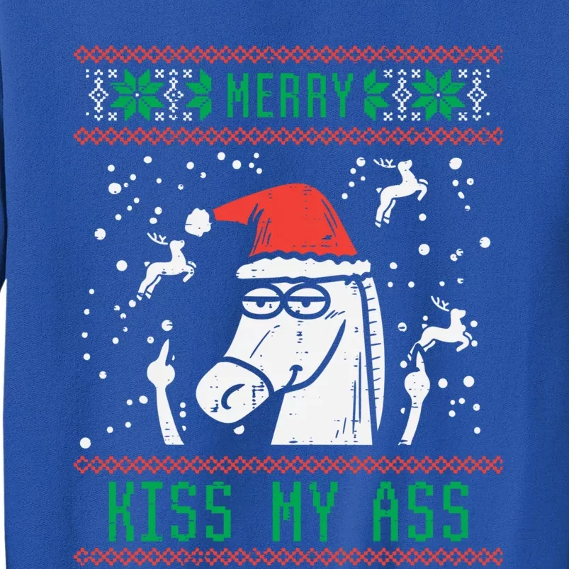 Merry My Ass Santa Horse Funny Ugly Christmas Xmas Gift Sweatshirt