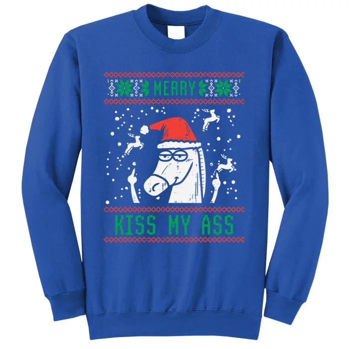 Merry My Ass Santa Horse Funny Ugly Christmas Xmas Gift Sweatshirt