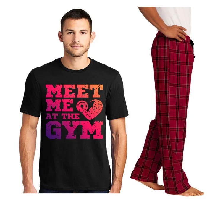 Meet Me At The Gym Funny Gym Quote Fitness Lovers Workout Gift Pajama Set