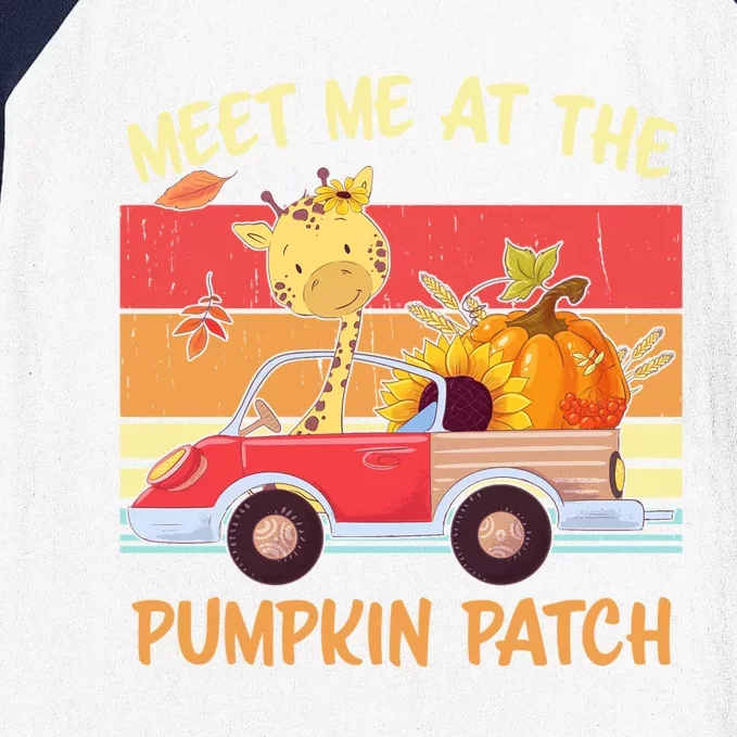 Meet Me At The Pumpkin Patch Thanksgiving Halloween Truck Gift Baseball Sleeve Shirt