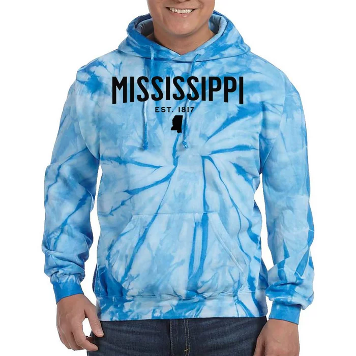 Mississippi Minimalist Autumn Fall Cool Apparel Clothing Top Tie Dye Hoodie