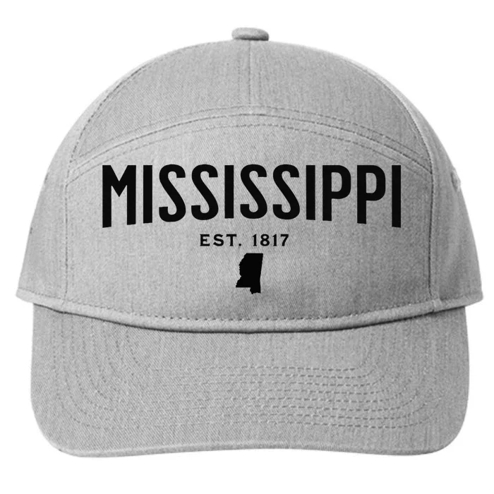 Mississippi Minimalist Autumn Fall Cool Apparel Clothing Top 7-Panel Snapback Hat