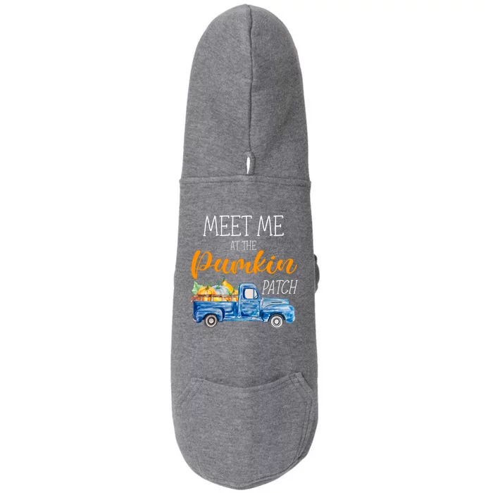 Meet Me At The Pumpkin Patch Cute Halloween Doggie 3-End Fleece Hoodie