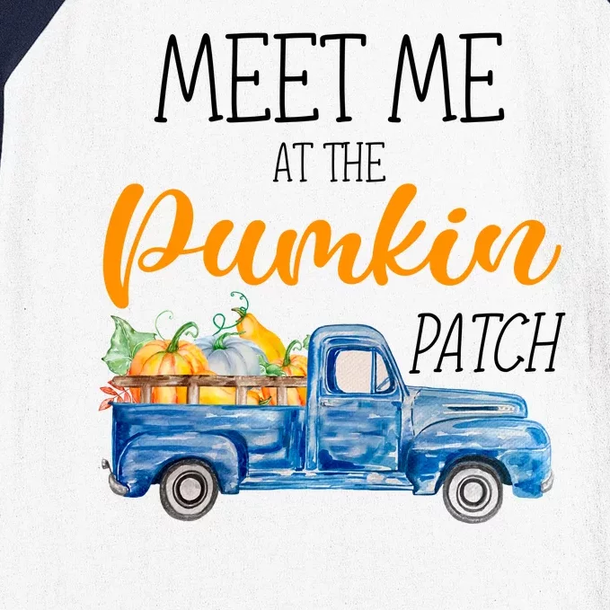 Meet Me At The Pumpkin Patch Cute Halloween Baseball Sleeve Shirt