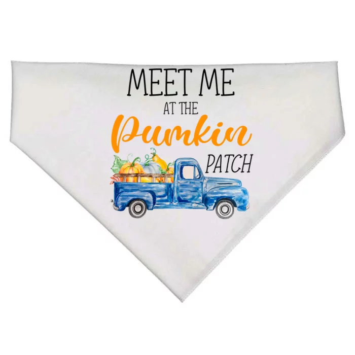 Meet Me At The Pumpkin Patch Cute Halloween USA-Made Doggie Bandana