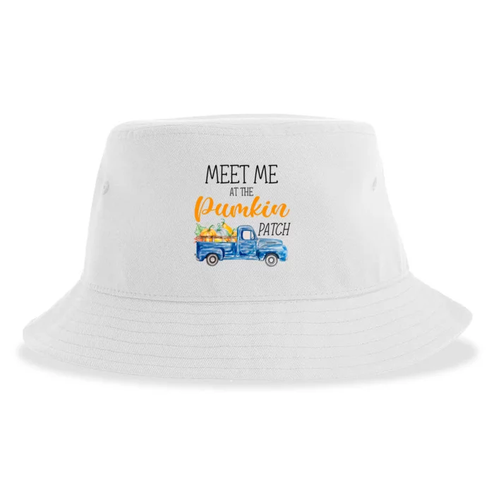 Meet Me At The Pumpkin Patch Cute Halloween Sustainable Bucket Hat