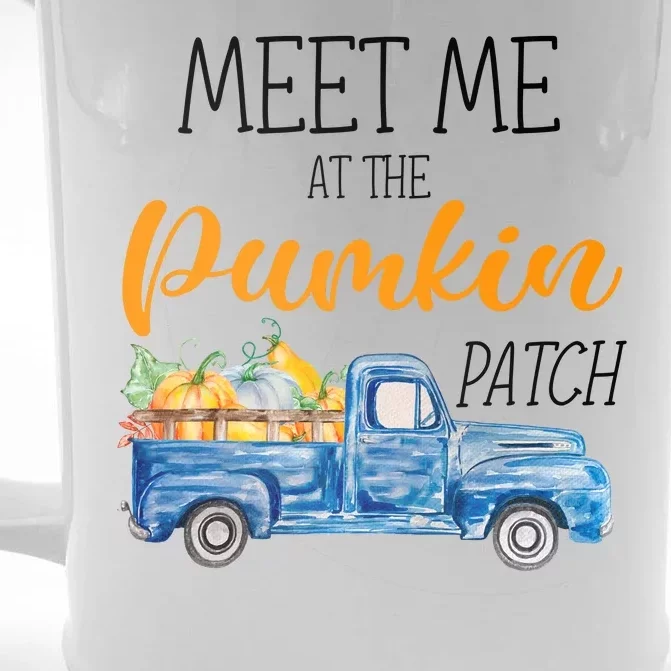 Meet Me At The Pumpkin Patch Cute Halloween Front & Back Beer Stein