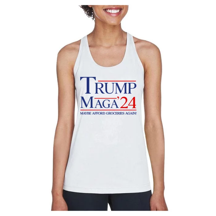 Maga Maybe Afford Groceries Again Women's Racerback Tank