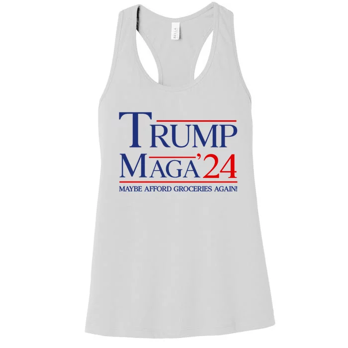 Maga Maybe Afford Groceries Again Women's Racerback Tank