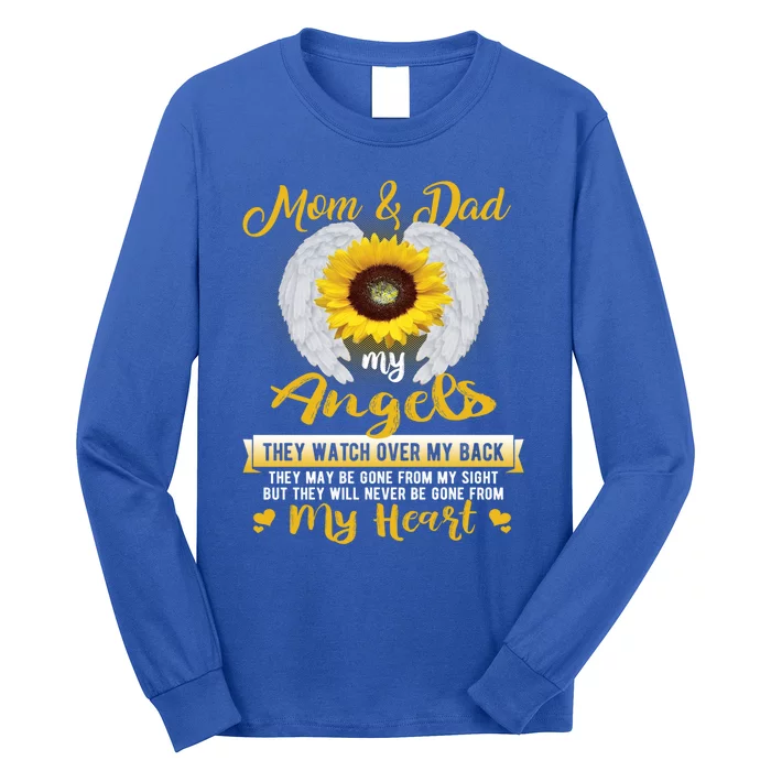 My Mom And Dad My Angels They Will Never Be Gone From My Heart Gift Long Sleeve Shirt