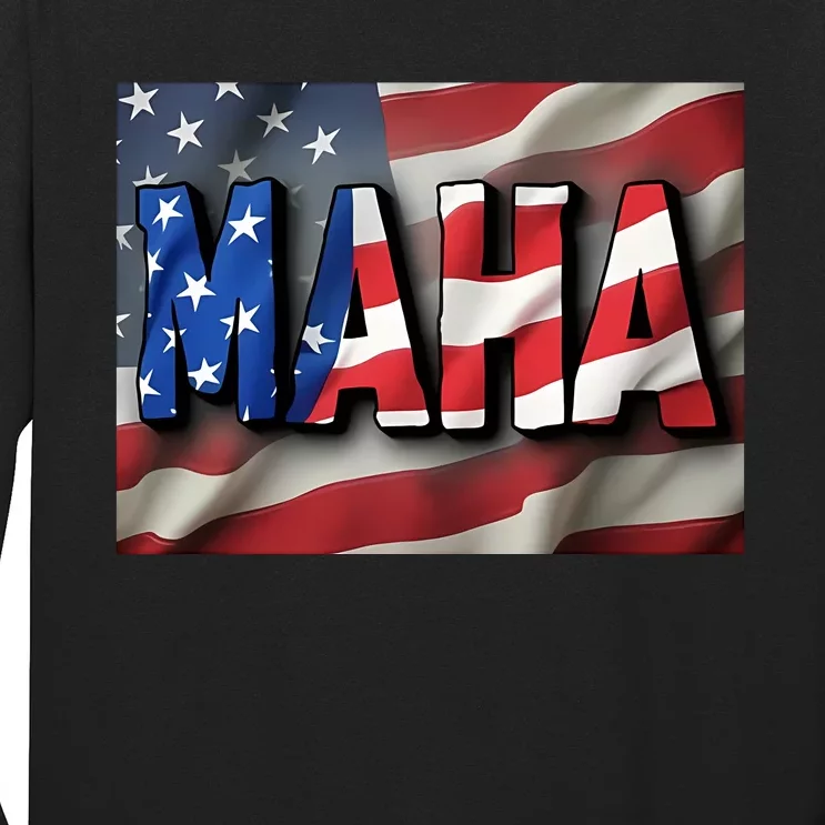 Maha Make America Healthy Again Usa Flag Long Sleeve Shirt