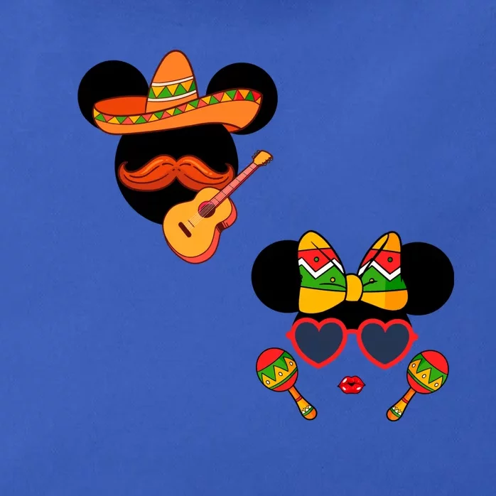 Mexican Mickey And Minnie Cinco De Mayo Couple Zip Tote Bag