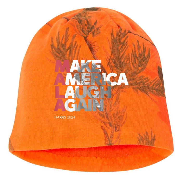 Mala Make America Laugh Again 2024 Kamala Harris President Kati - Camo Knit Beanie