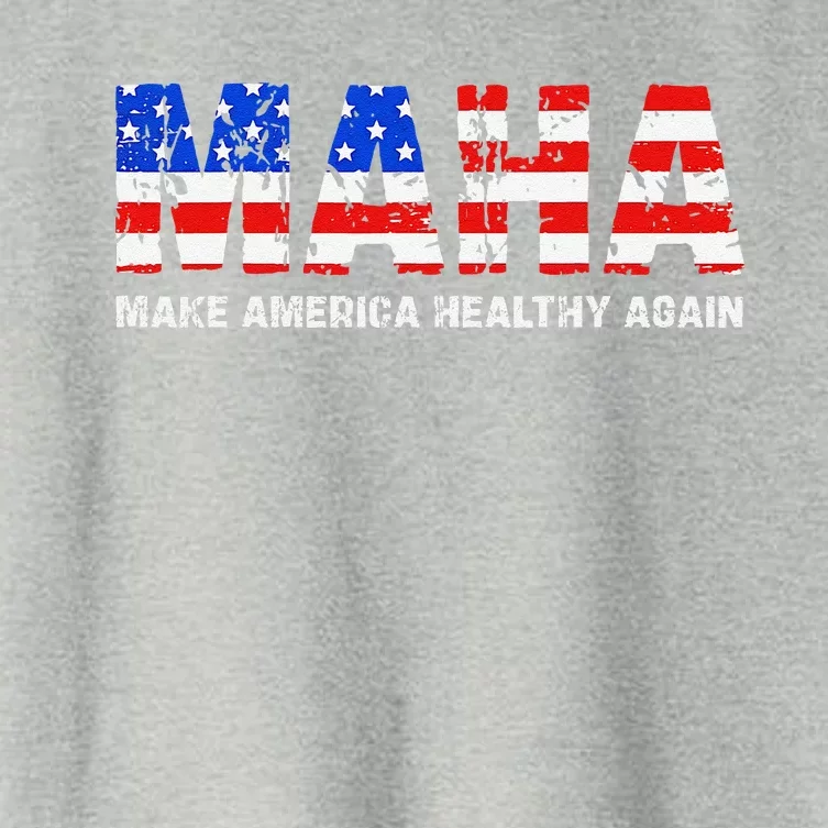 Maha Make America Healthy Again Us Patriotic 4th Of July Women's Crop Top Tee