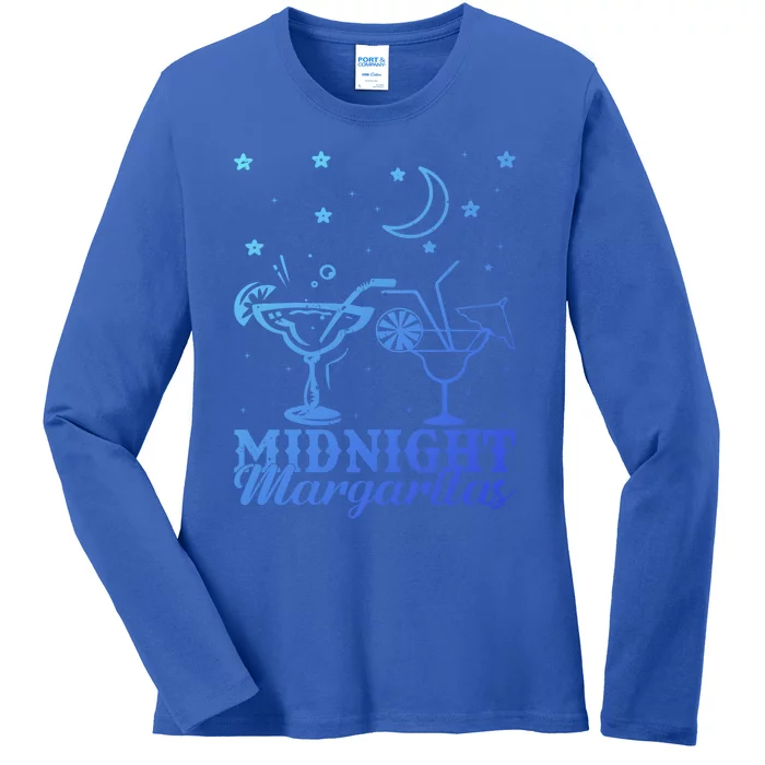 Midnight Margaritas Alcoholic Beverage Alcohol Gift Ladies Long Sleeve Shirt