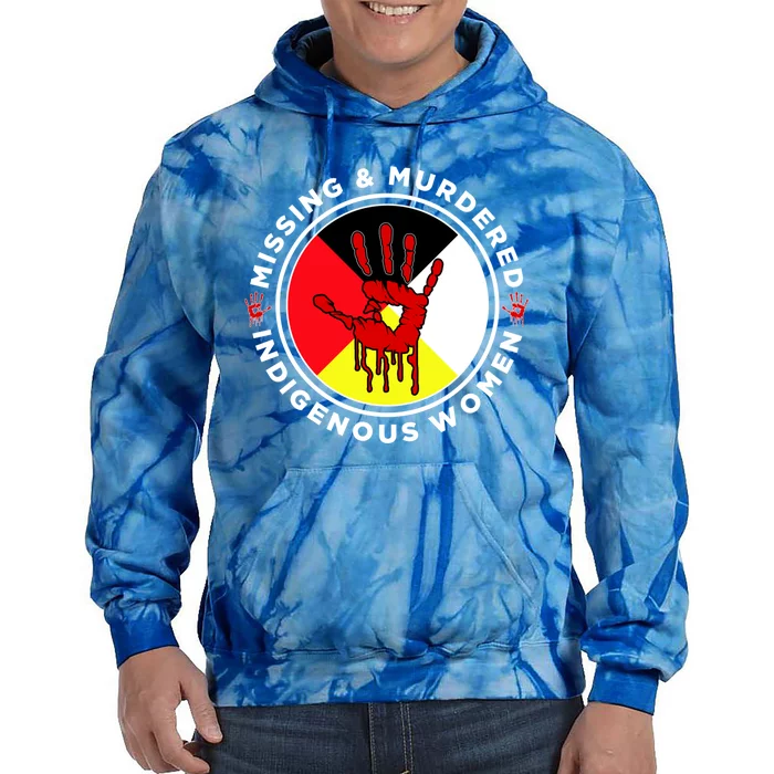 Mmiw Missing And Murdered Indigenous Medicine Wheel Mmiw Gift Tie Dye Hoodie