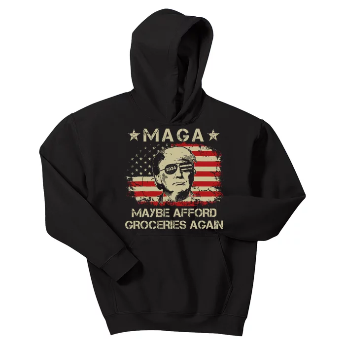 Maga Maybe Afford Groceries Again Kids Hoodie