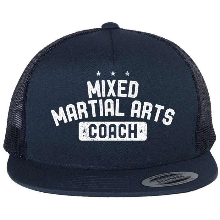 Mixed Martial Arts Coach Vintage Mixed Martial Arts Gift Flat Bill Trucker Hat