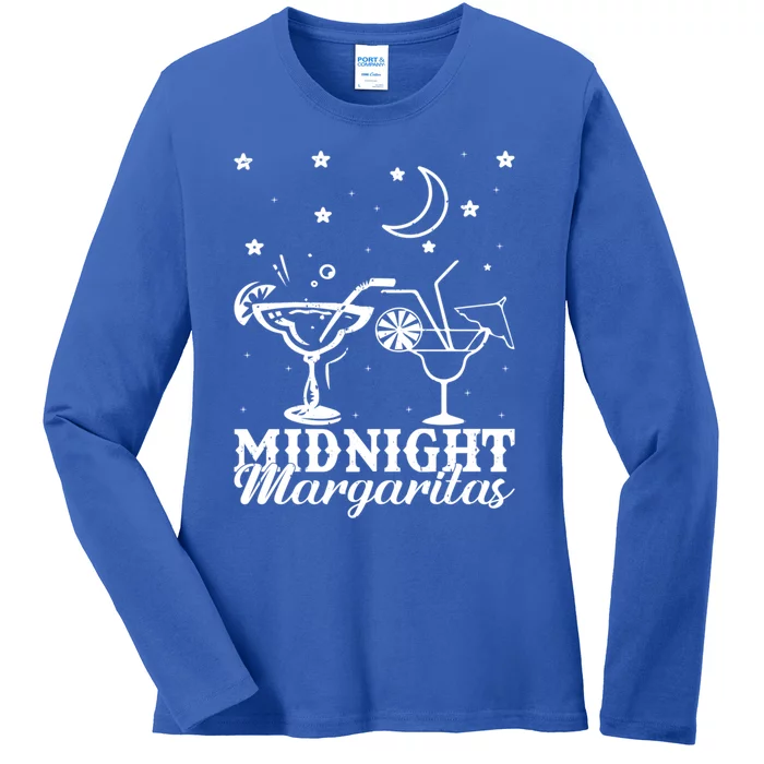 Midnight Margaritas Alcoholic Beverage Alcohol Gift Ladies Long Sleeve Shirt