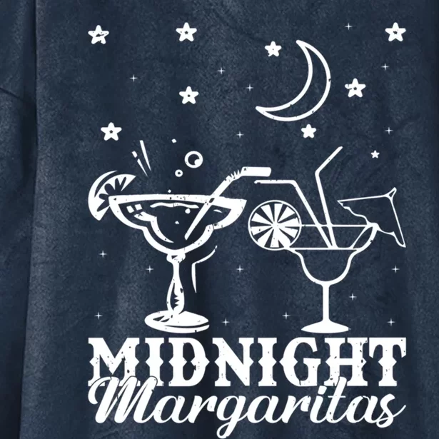 Midnight Margaritas Alcoholic Beverage Alcohol Gift Hooded Wearable Blanket