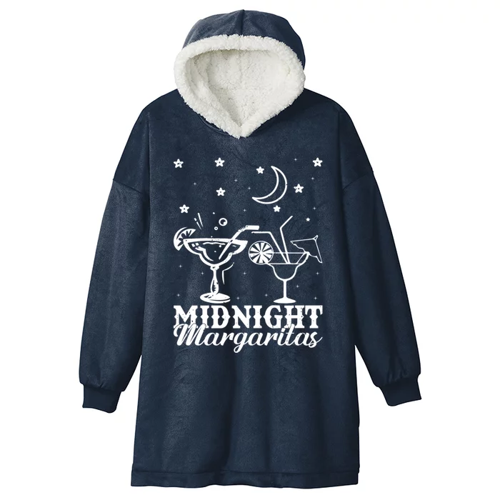 Midnight Margaritas Alcoholic Beverage Alcohol Gift Hooded Wearable Blanket