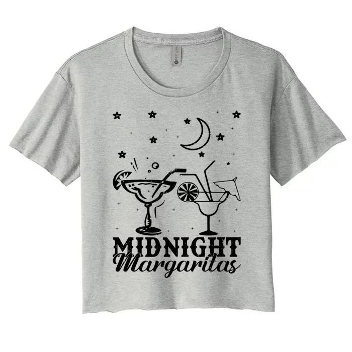 Midnight Margaritas Alcoholic Beverage Alcohol Gift Women's Crop Top Tee