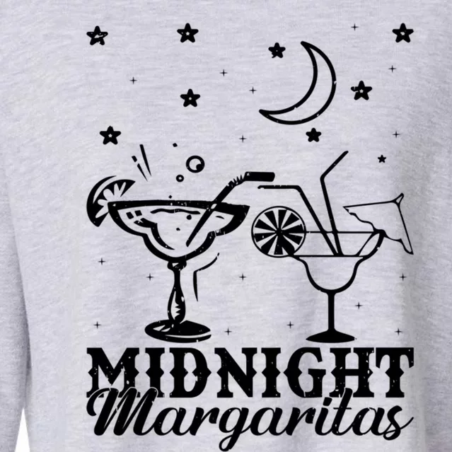 Midnight Margaritas Alcoholic Beverage Alcohol Gift Cropped Pullover Crew