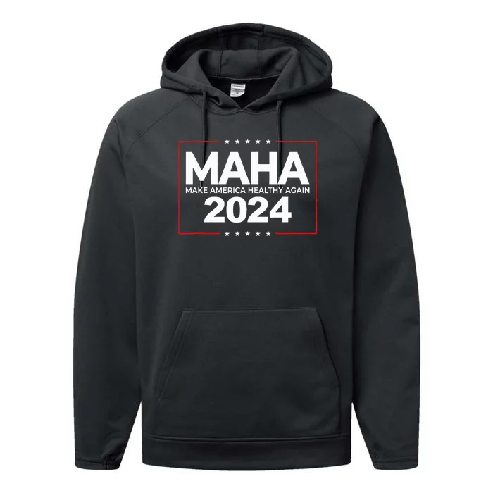 Maha Make America Healthy Again Robert F. Kennedy Jr. 2024 Performance Fleece Hoodie