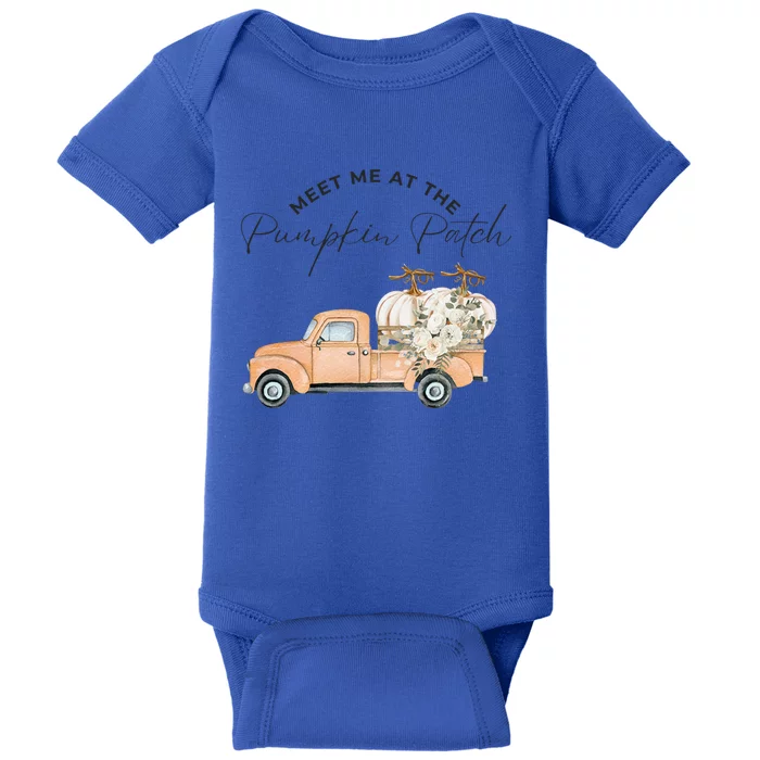 Meet Me At The Pumpkin Patch Truck Of Pumpkins Gift Baby Bodysuit