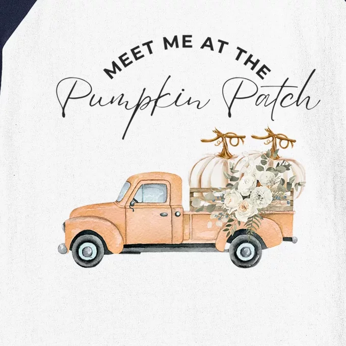 Meet Me At The Pumpkin Patch Truck Of Pumpkins Gift Baseball Sleeve Shirt