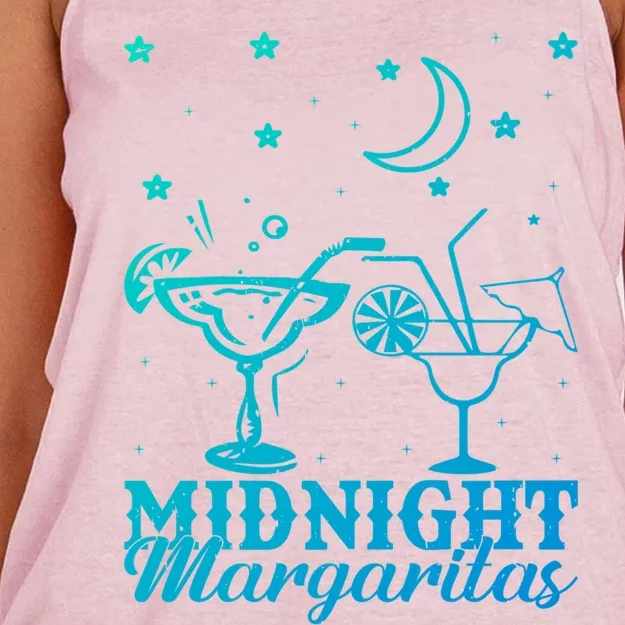 Midnight Margaritas Alcoholic Beverage Alcohol Gift Women's Knotted Racerback Tank