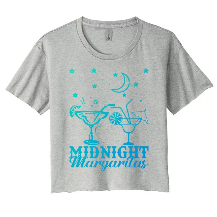 Midnight Margaritas Alcoholic Beverage Alcohol Gift Women's Crop Top Tee