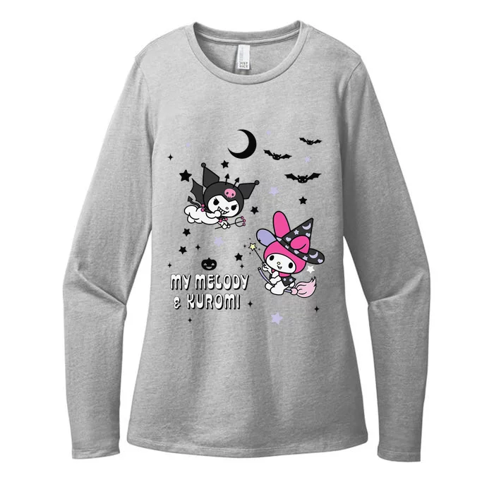 My Melody And Kuromi Halloween Womens CVC Long Sleeve Shirt