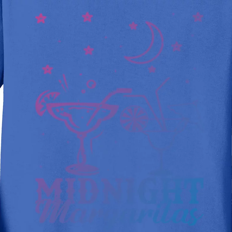 Midnight Margaritas Alcoholic Beverage Alcohol Gift Kids Long Sleeve Shirt