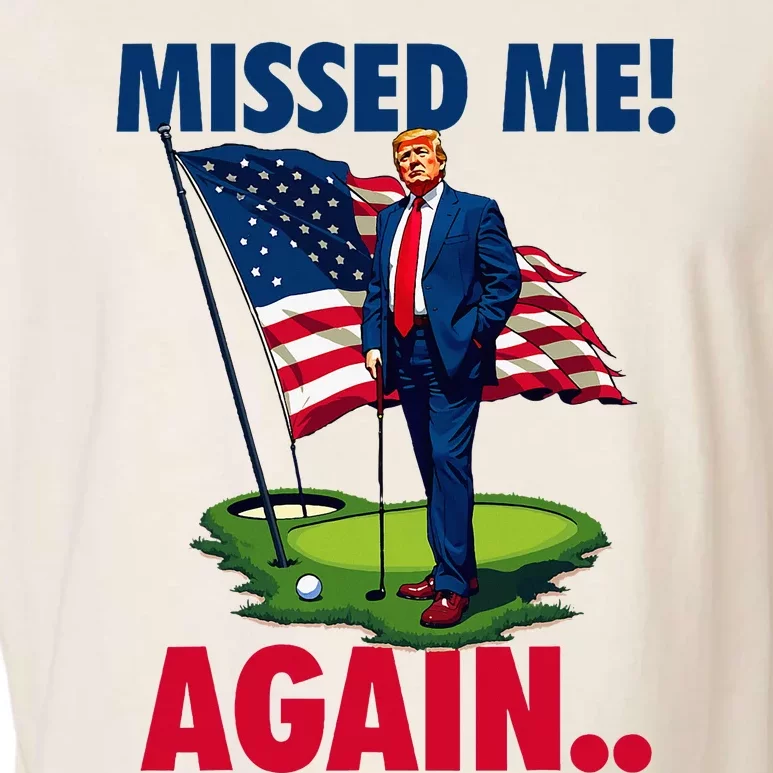 Missed Me Again You Missed Trump Golf 2024 Garment-Dyed Women's Muscle Tee